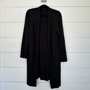 J. Jill Women’s 1X Black Silver Plus Size Wearever Collection Cardigan
